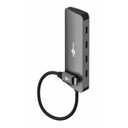 Goobay slank 4-i-1 USB-C hub med 4x USB-C 3.2 til data - 10 Gbit/s