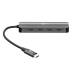Goobay slank 4-i-1 USB-C hub med 4x USB-C 3.2 til data - 10 Gbit/s