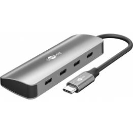  Goobay slank 4-i-1 USB-C hub med 4x USB-C 3.2 til data - 10 Gbit/s