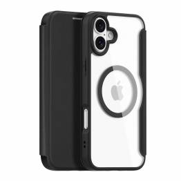 DUX DUCIS iPhone 16 MagSafe cover m RFID kortplads og klap - Klar/Sort