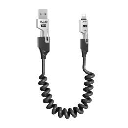 Dudao L20 Pro 4-i-1 multi-kabel med 65W USB-C, Lightning og USB - 1 meter