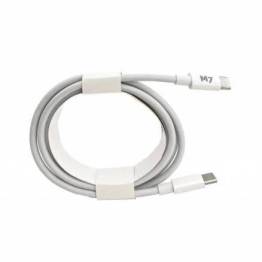 M7 hårdført Mac / iPhone / USB-C PD 100W opladningskabel - hvid - 1m M7 hårdført Mac / iPhone / USB-C PD 100W opladningskabel - hvid - 1m