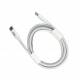 M7 hårdført Mac / iPhone / USB-C PD 100W opladningskabel - hvid - 1m M7 hårdført Mac / iPhone / USB-C PD 100W opladningskabel - hvid - 1m